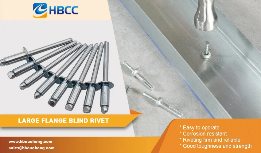 Aluminum Large Flange Head Blind Rivets features