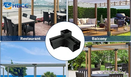 Hmoov Coated Pergola Post Brackets|Durable EU Standard Sab nraum zoov Hardwar...